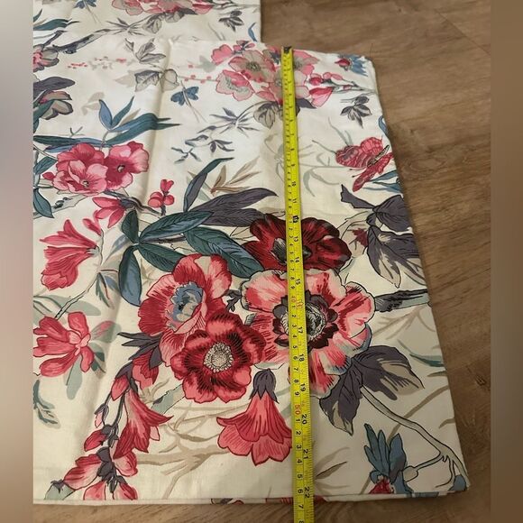 2 Pottery Barn Ophelia Printed Pillow Covers Floral Multi 22” Cotton Linen Set - Picture 2 of 4